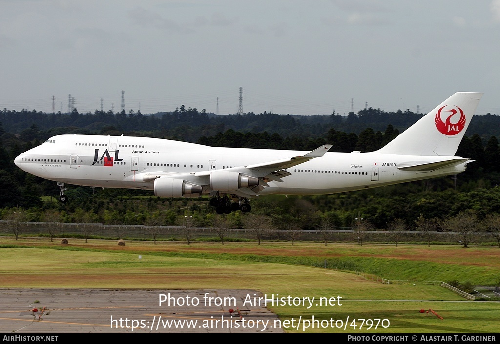 Aircraft Photo of JA8919 | Boeing 747-446 | Japan Airlines - JAL | AirHistory.net #47970