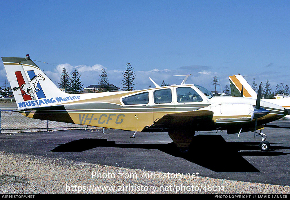 Aircraft Photo of VH-CFG | Beech C55 Baron (95-C55) | Mustang Marine | AirHistory.net #48011