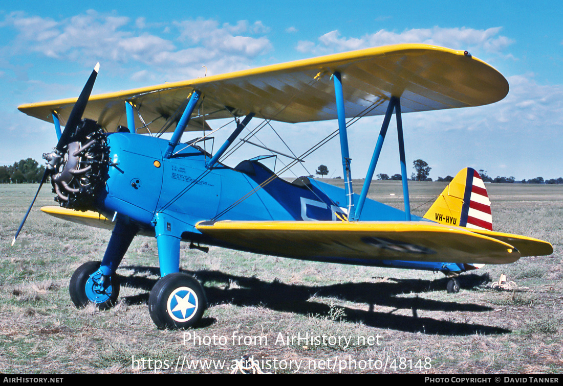 Aircraft Photo of VH-HYU | Stearman PT-13B Kaydet (A75) | USA - Air Force | AirHistory.net #48148