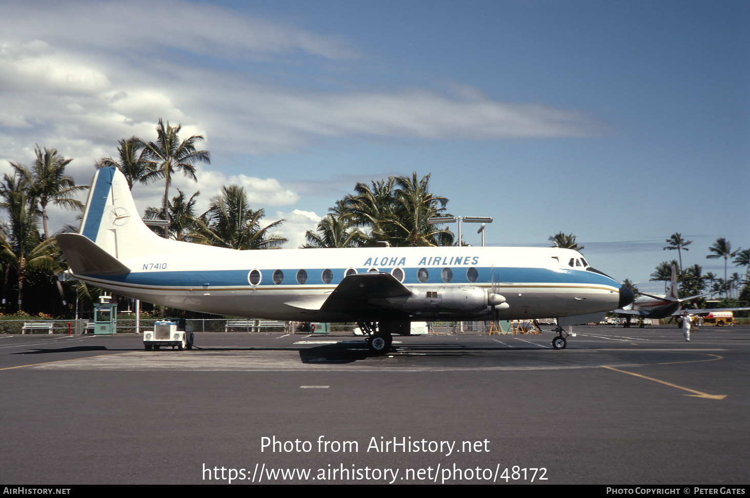 Aircraft Photo of N7410 | Vickers 754D Viscount | Aloha Airlines | AirHistory.net #48172