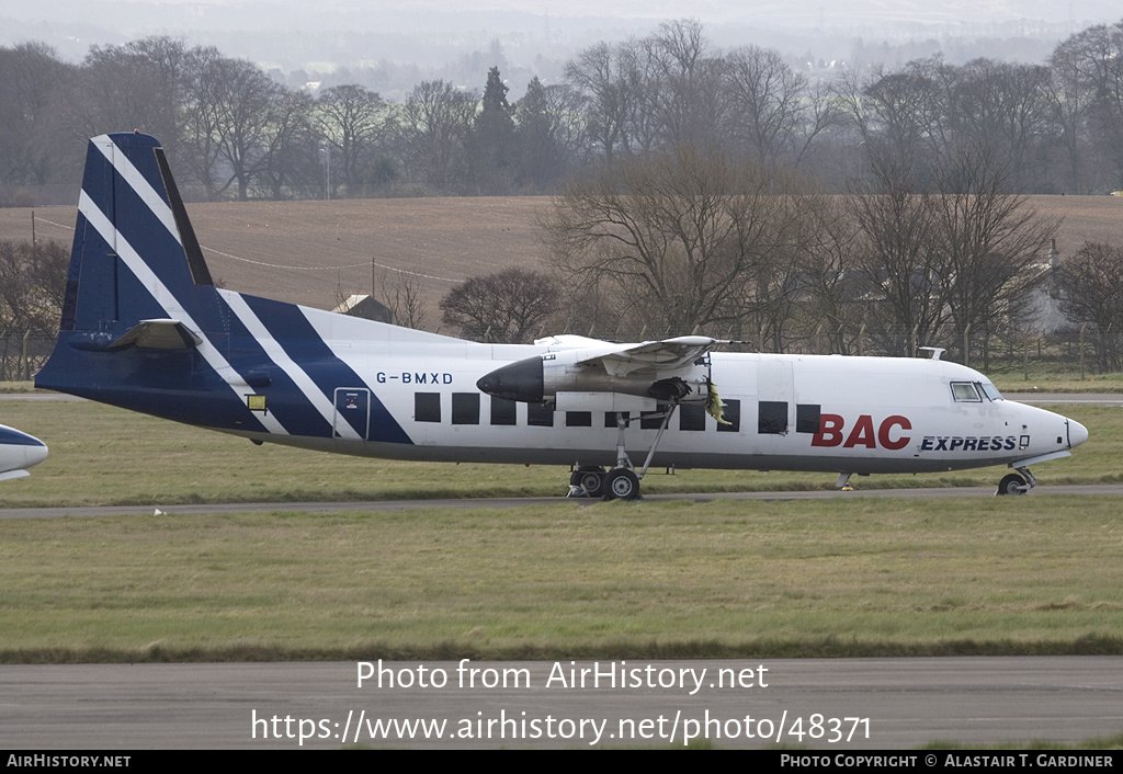 Aircraft Photo of G-BMXD | Fokker F27-500F Friendship | BAC Express Airlines | AirHistory.net #48371