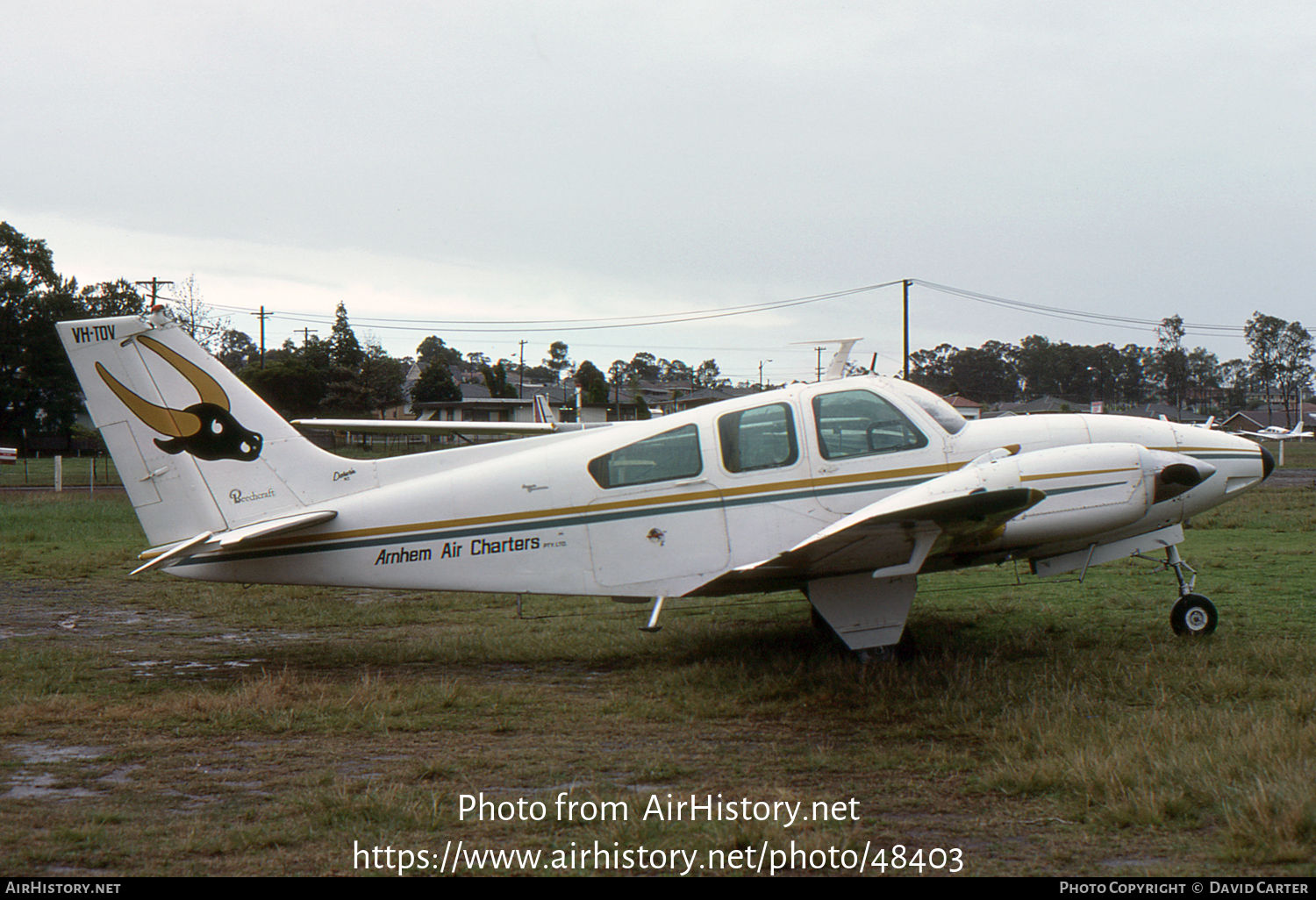 Aircraft Photo of VH-TOV | Beech C55 Baron (95-C55) | Arnhem Air Charter | AirHistory.net #48403