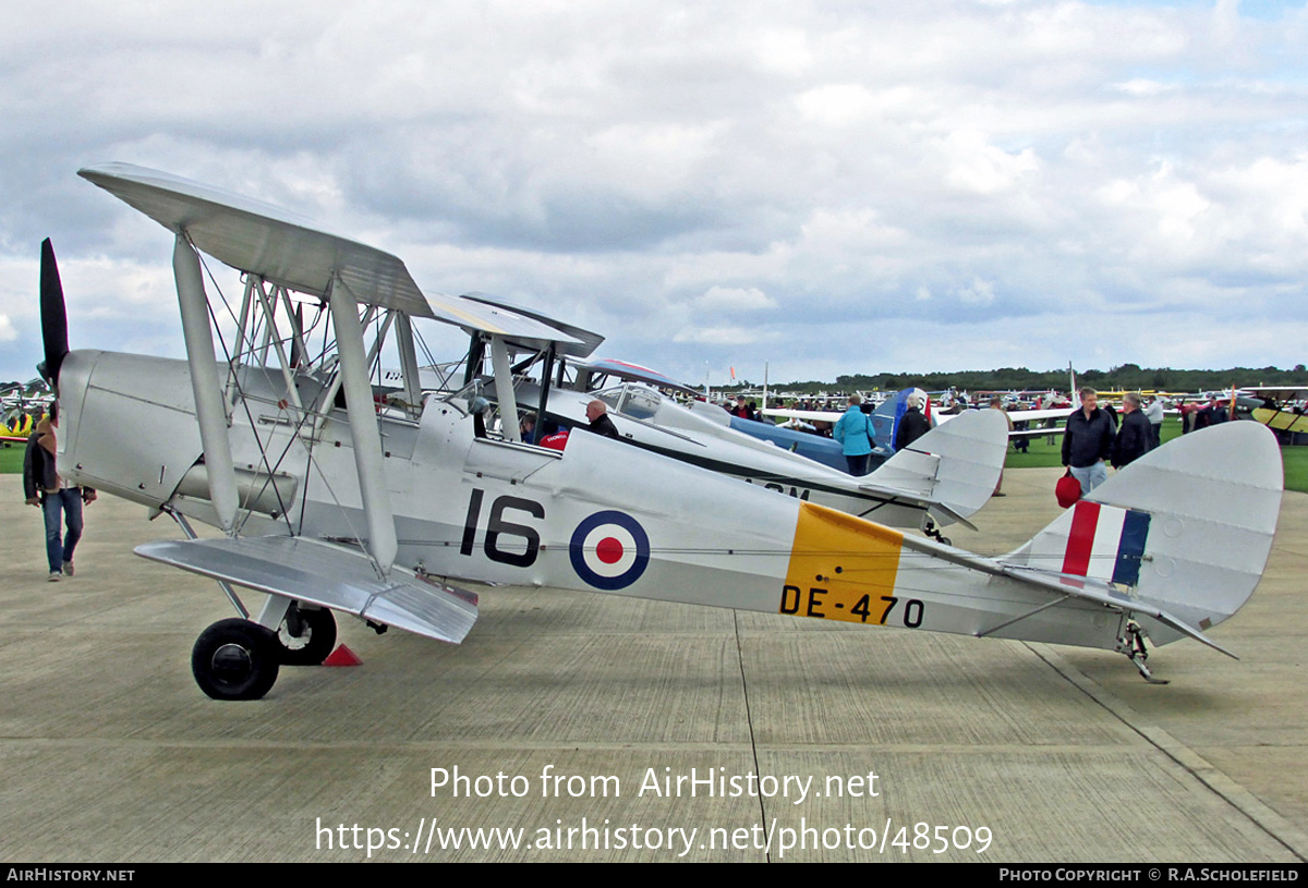 Aircraft Photo of G-ANMY / DE-470 | De Havilland D.H. 82A Tiger Moth II | UK - Air Force | AirHistory.net #48509