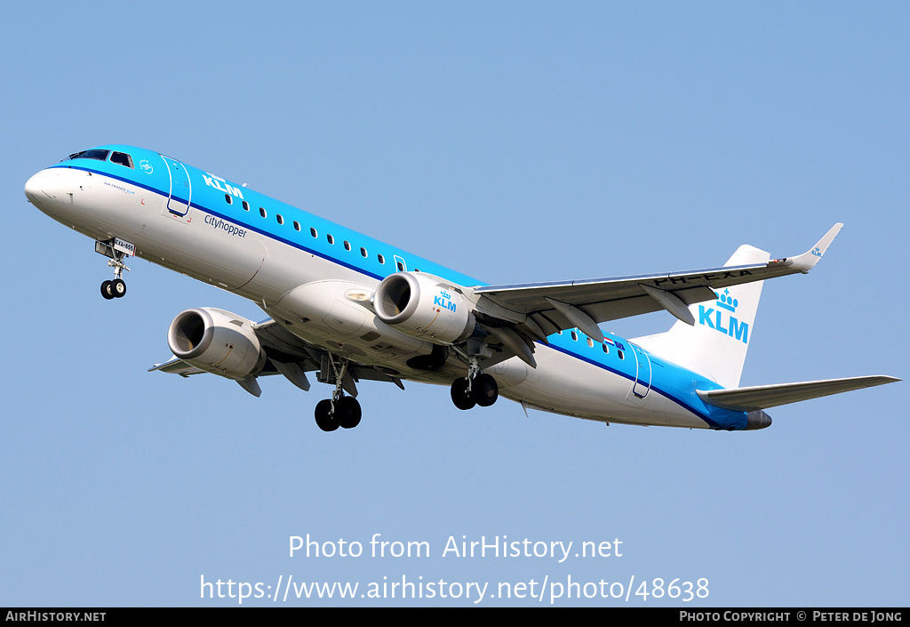 Aircraft Photo of PH-EXA | Embraer 190STD (ERJ-190-100STD) | KLM Cityhopper | AirHistory.net #48638