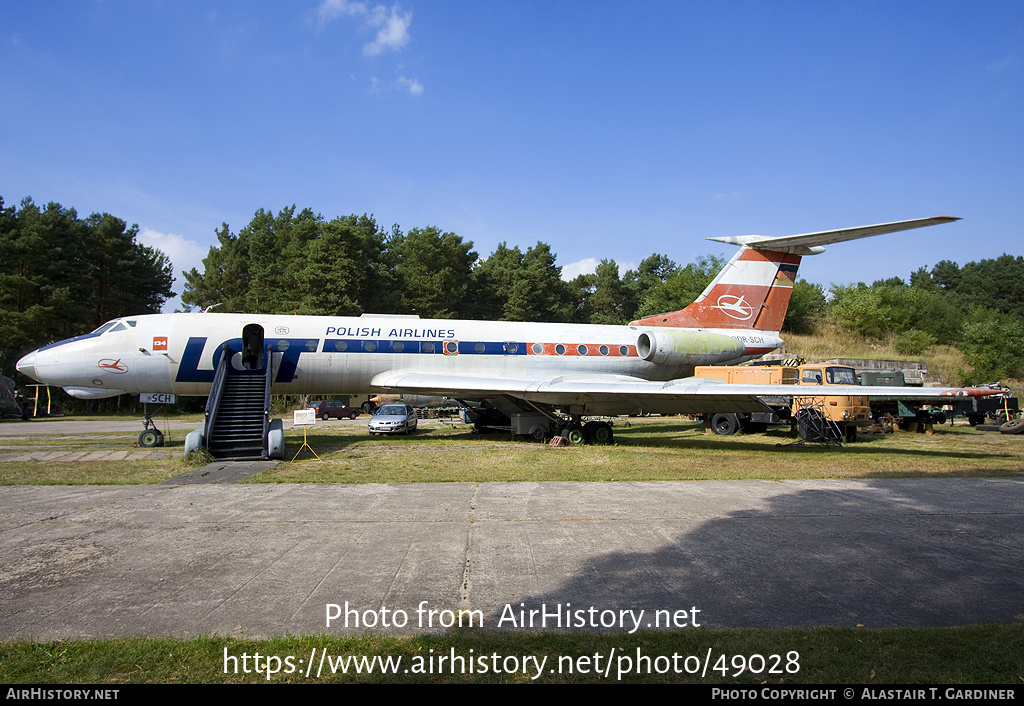 Aircraft Photo of DDR-SCH | Tupolev Tu-134 | LOT Polish Airlines - Polskie Linie Lotnicze | AirHistory.net #49028