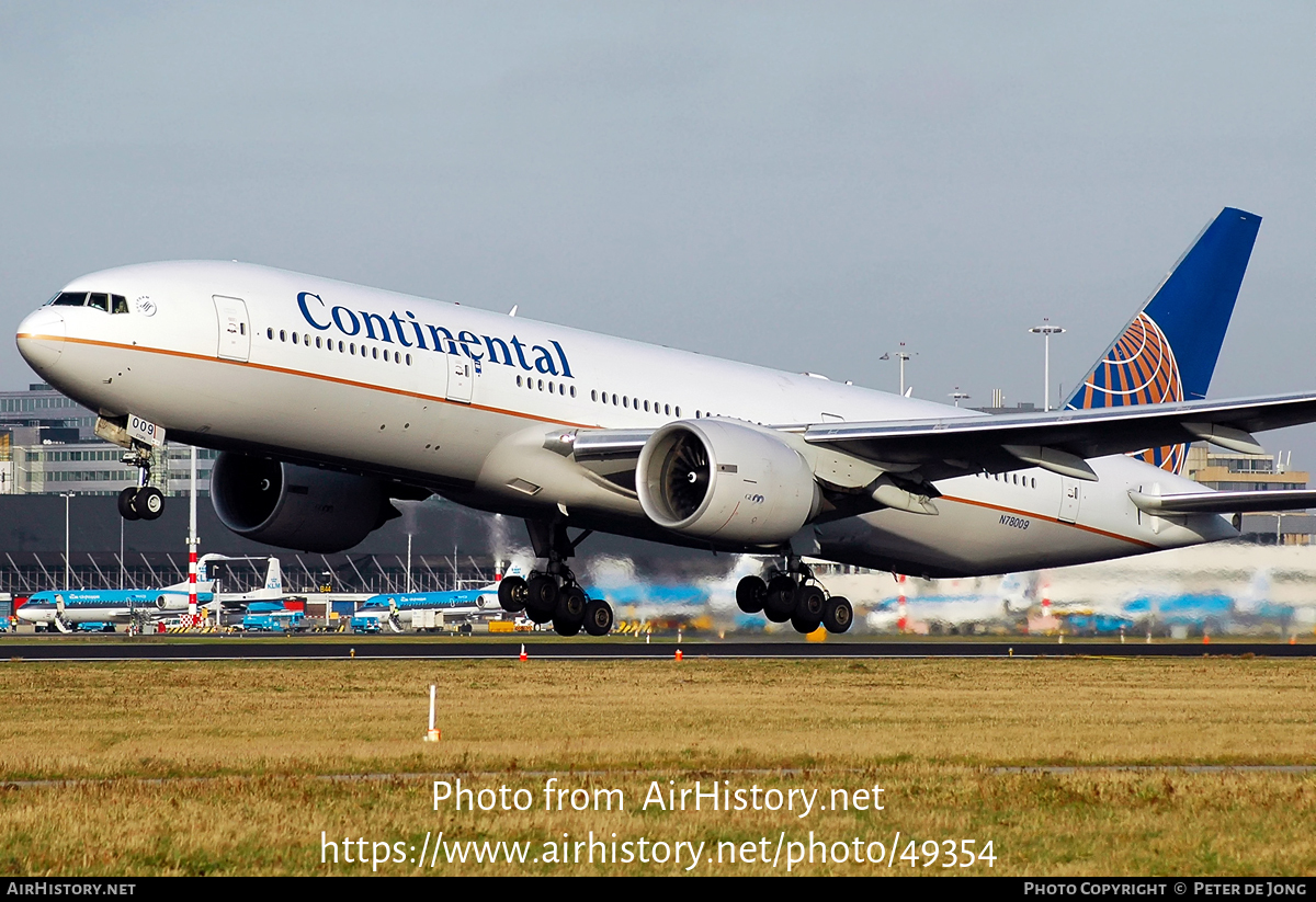 Aircraft Photo of N78009 | Boeing 777-224/ER | Continental Airlines | AirHistory.net #49354