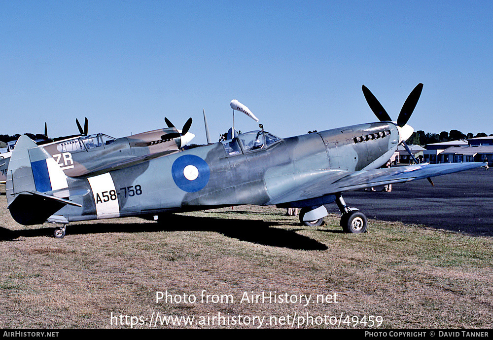 Aircraft Photo of VH-HET / A58-758 | Supermarine 359 Spitfire HF8C | Australia - Air Force | AirHistory.net #49459