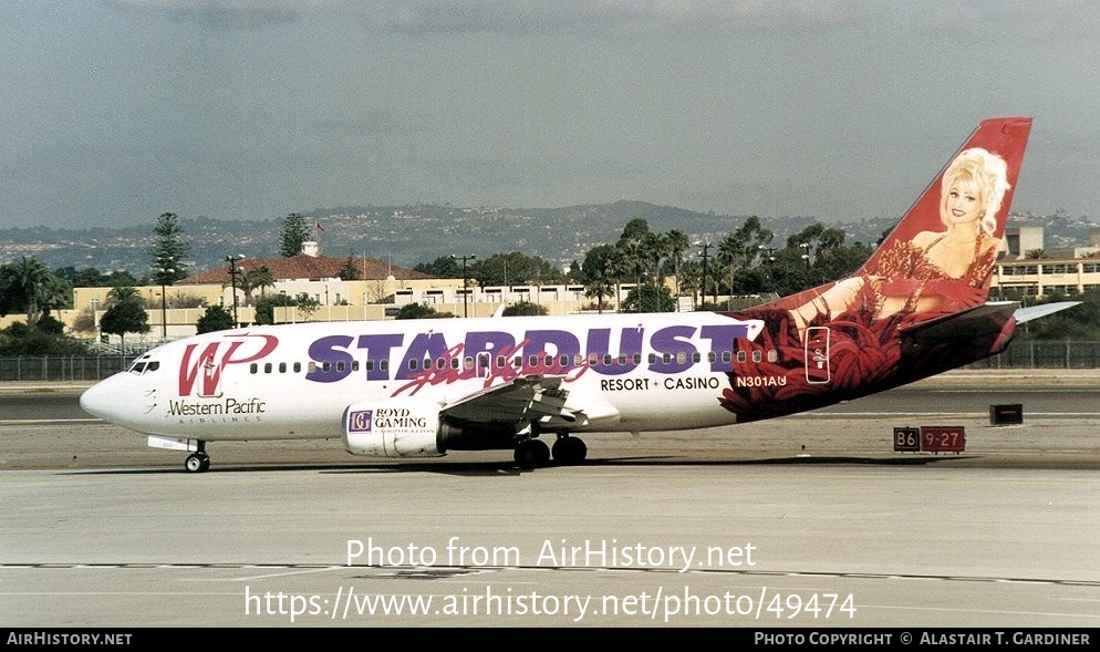 Aircraft Photo of N301AU | Boeing 737-301 | Western Pacific Airlines | AirHistory.net #49474