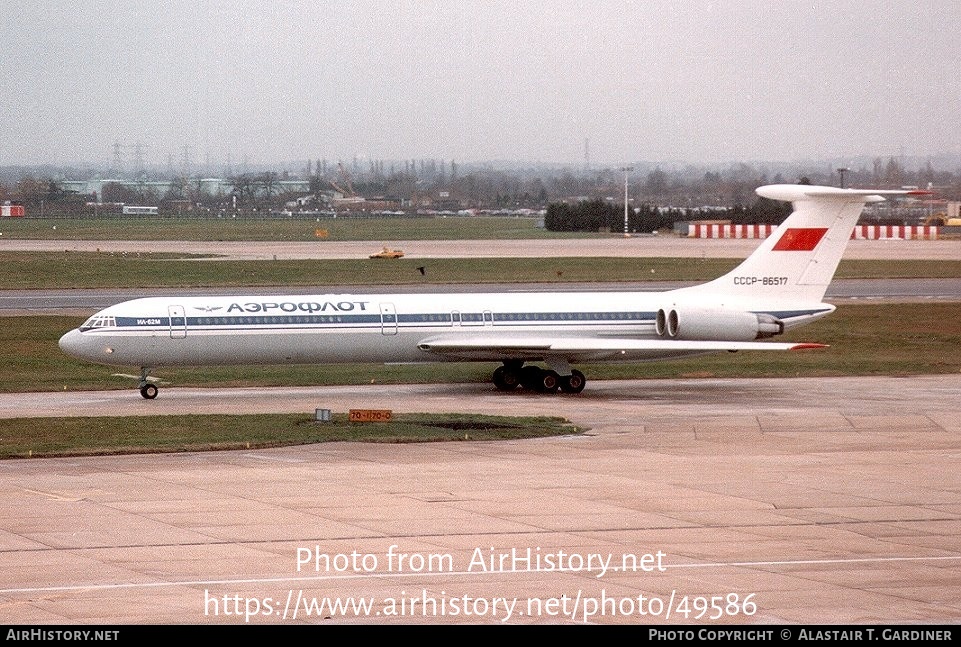 Aircraft Photo of CCCP-86517 | Ilyushin Il-62M | Aeroflot | AirHistory.net #49586