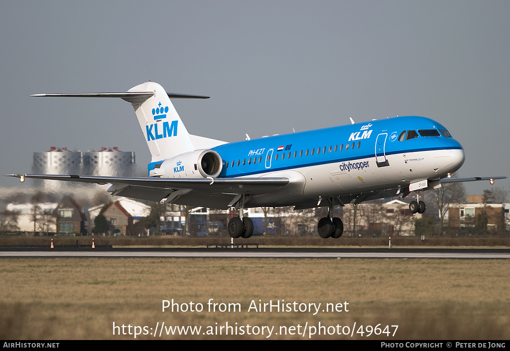 Aircraft Photo of PH-KZT | Fokker 70 (F28-0070) | KLM Cityhopper | AirHistory.net #49647