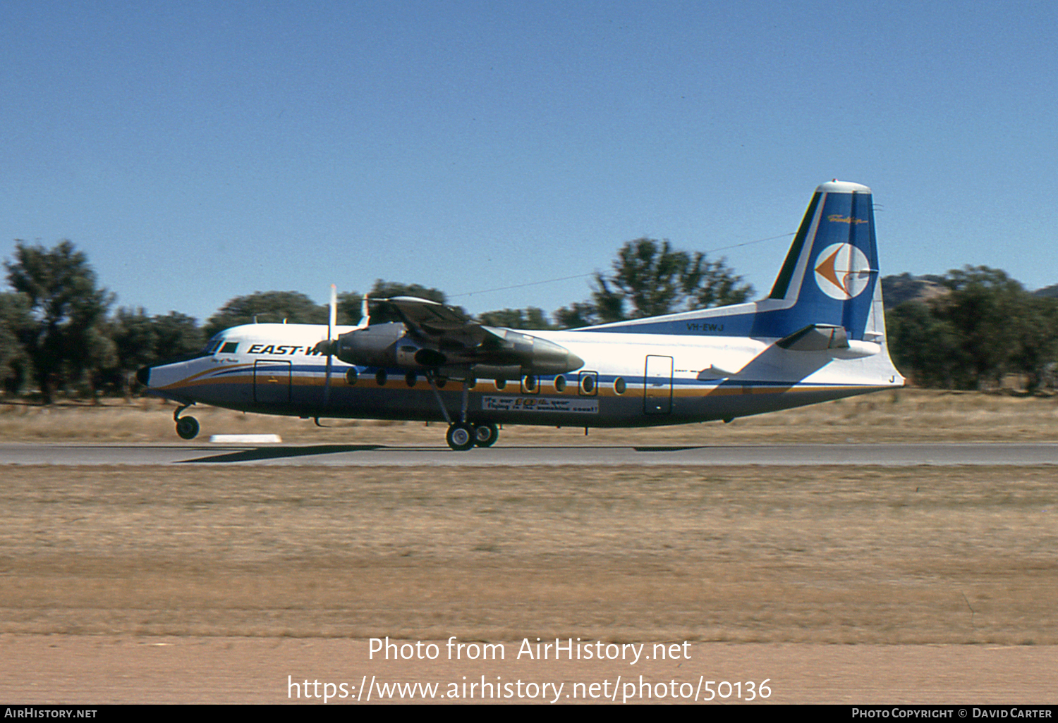 Aircraft Photo of VH-EWJ | Fokker F27-100 Friendship | East-West Airlines | AirHistory.net #50136