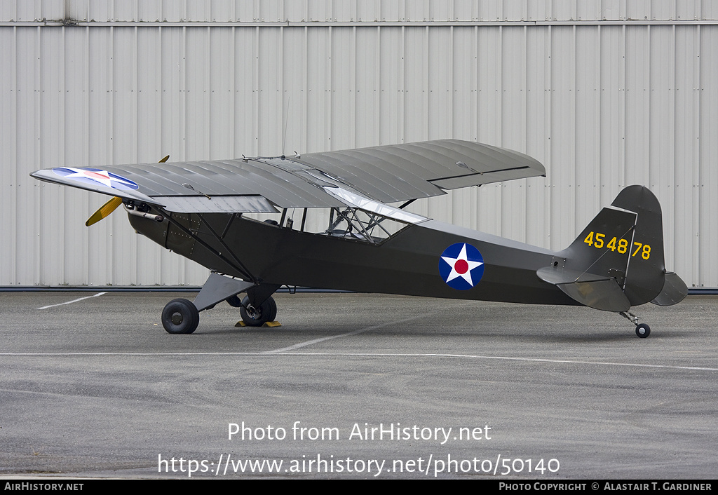 Aircraft Photo of N87117 / 454878 | Piper L-4J Grasshopper | USA - Air Force | AirHistory.net #50140