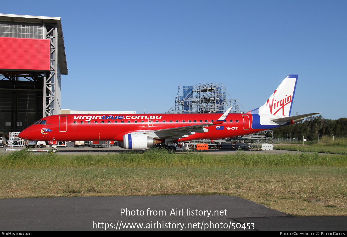 Aircraft Photo of VH-ZPE | Embraer 190AR (ERJ-190-100IGW) | Virgin Blue Airlines | AirHistory.net #50453