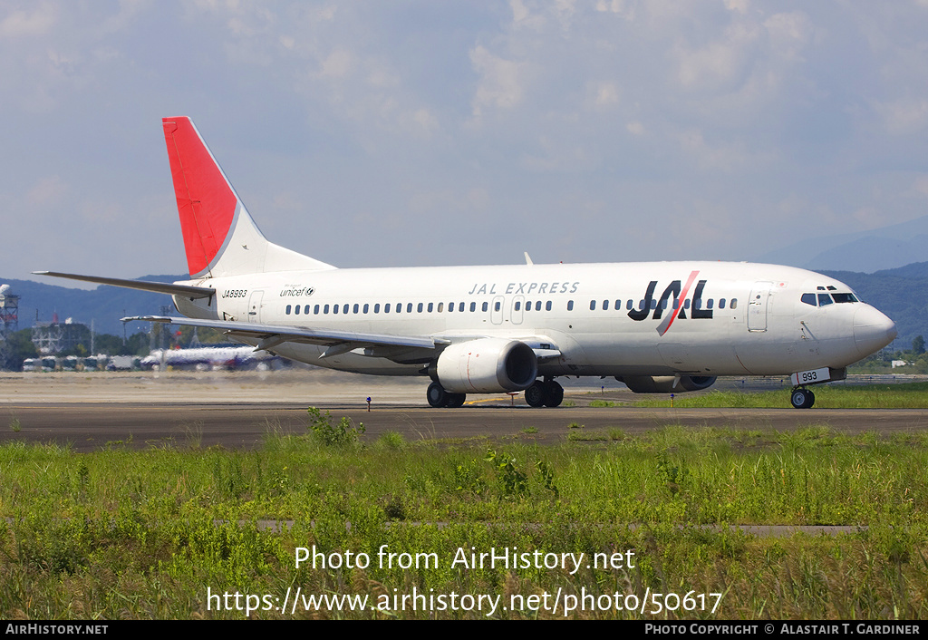 Aircraft Photo of JA8993 | Boeing 737-446 | JAL Express - JAL | AirHistory.net #50617