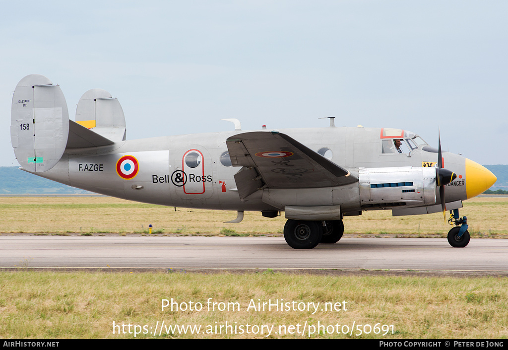 Aircraft Photo of F-AZGE / 158 | Dassault MD-312 Flamant | Bell & Ross | France - Air Force | AirHistory.net #50691