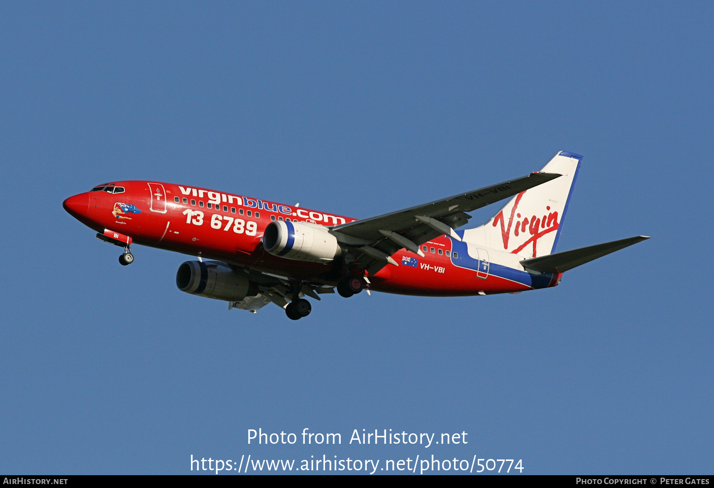 Aircraft Photo of VH-VBI | Boeing 737-7Q8 | Virgin Blue Airlines | AirHistory.net #50774