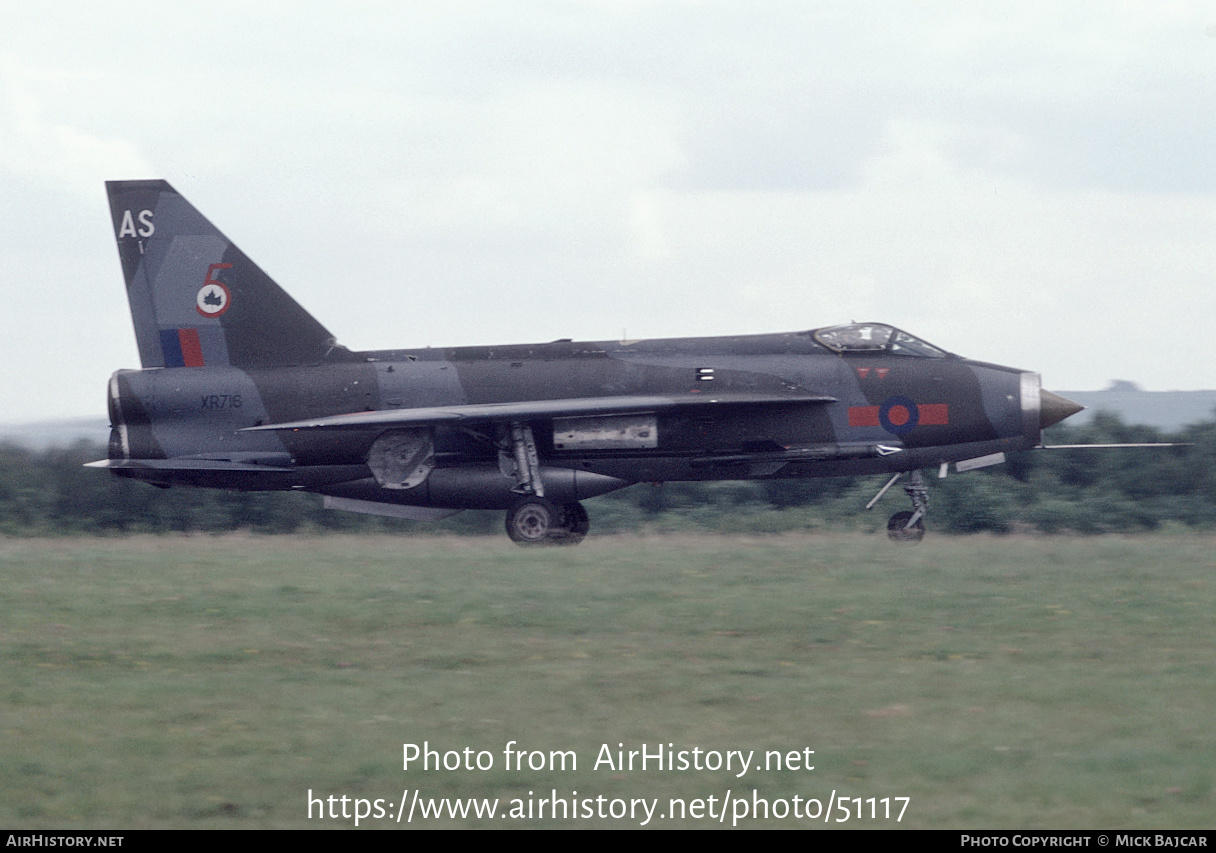 Aircraft Photo of XR716 | English Electric Lightning F3 | UK - Air Force | AirHistory.net #51117