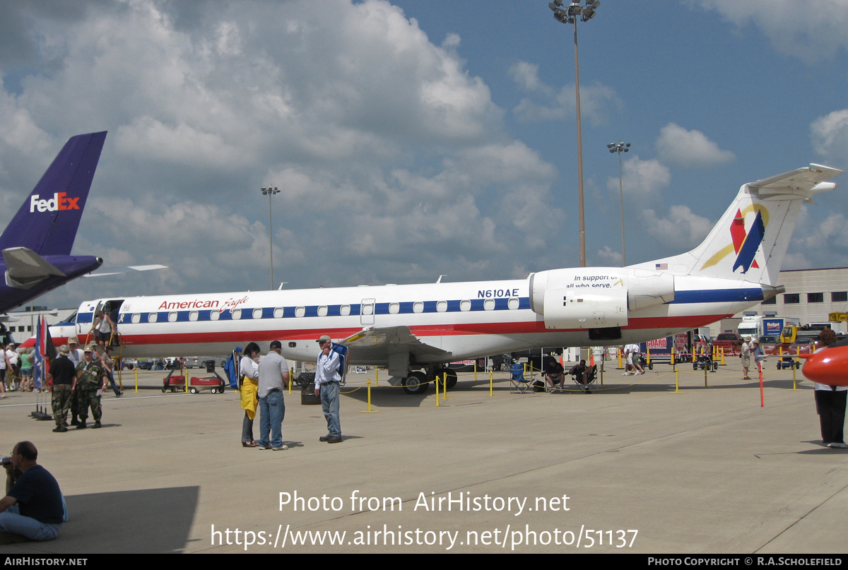 Aircraft Photo of N610AE | Embraer ERJ-145LR (EMB-145LR) | American Eagle | AirHistory.net #51137