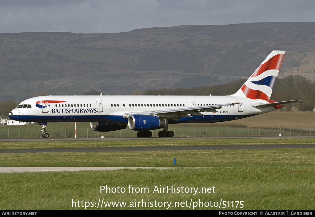 Aircraft Photo of G-CPET | Boeing 757-236 | British Airways | AirHistory.net #51175