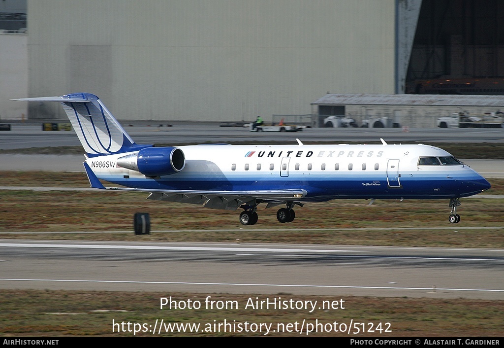 Aircraft Photo of N986SW | Bombardier CRJ-200LR (CL-600-2B19) | United Express | AirHistory.net #51242
