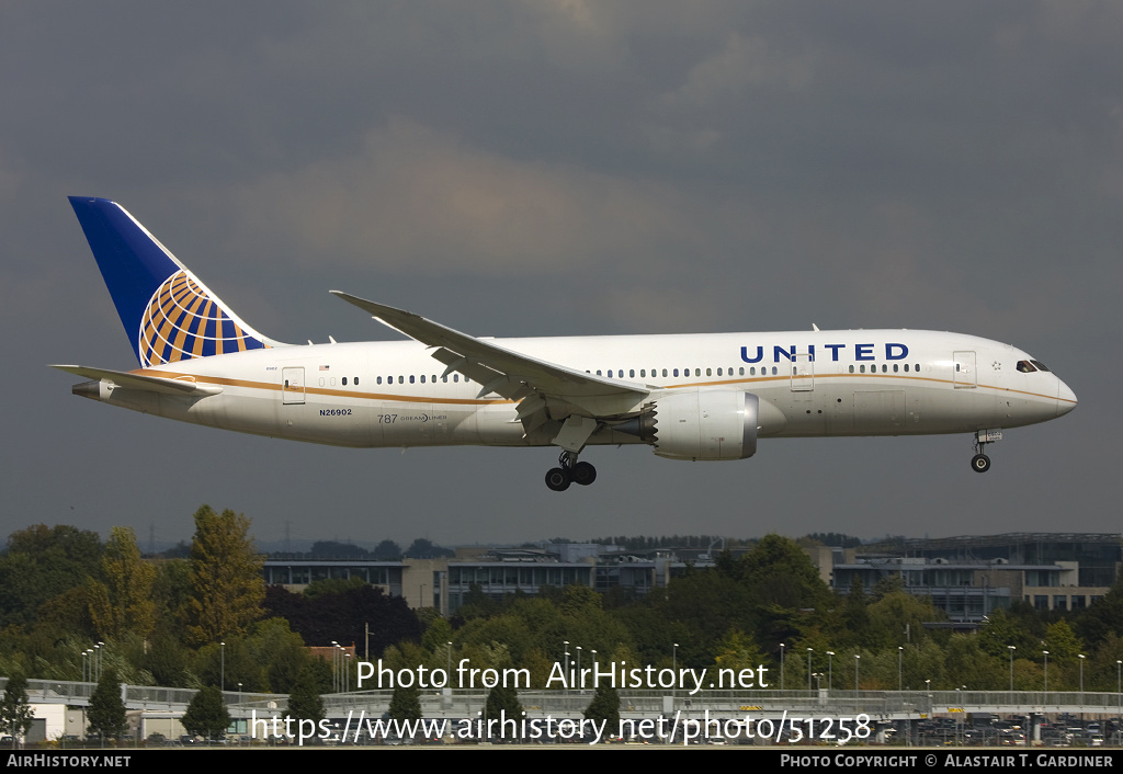 Aircraft Photo of N26902 | Boeing 787-8 Dreamliner | United Airlines | AirHistory.net #51258