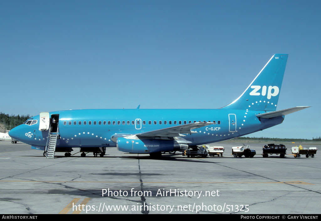 Aircraft Photo of C-GJCP | Boeing 737-217/Adv | Zip Air | AirHistory.net #51325