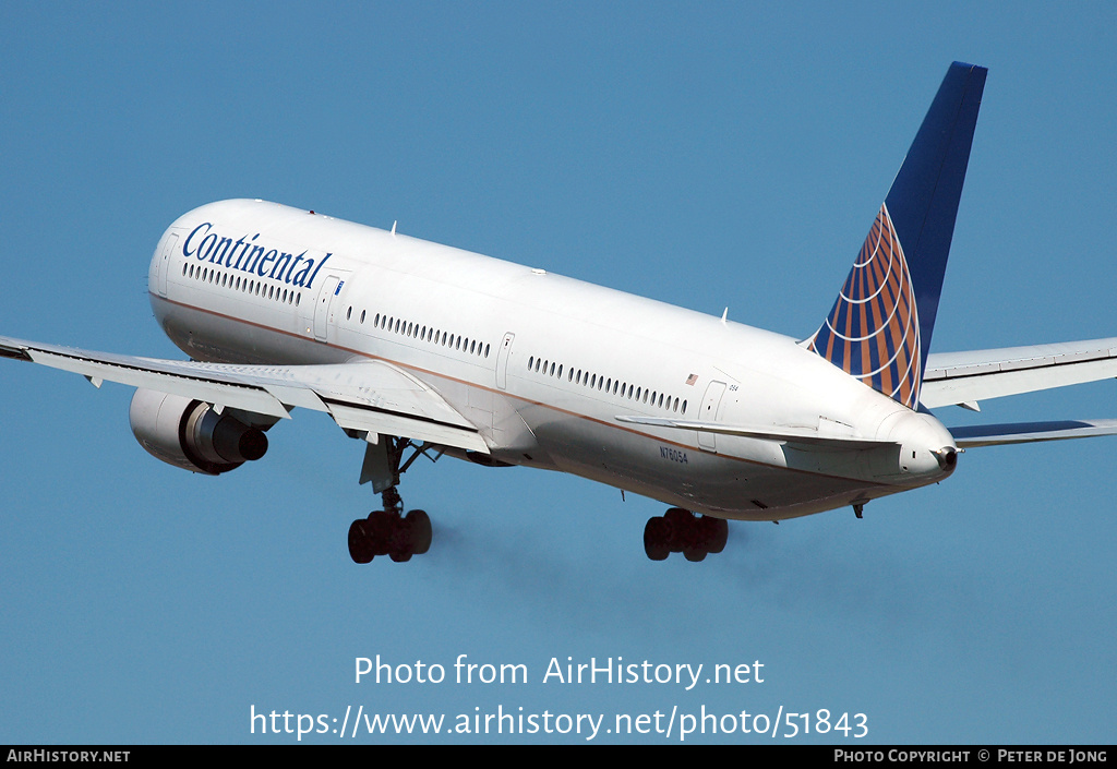 Aircraft Photo of N76054 | Boeing 767-424/ER | Continental Airlines | AirHistory.net #51843