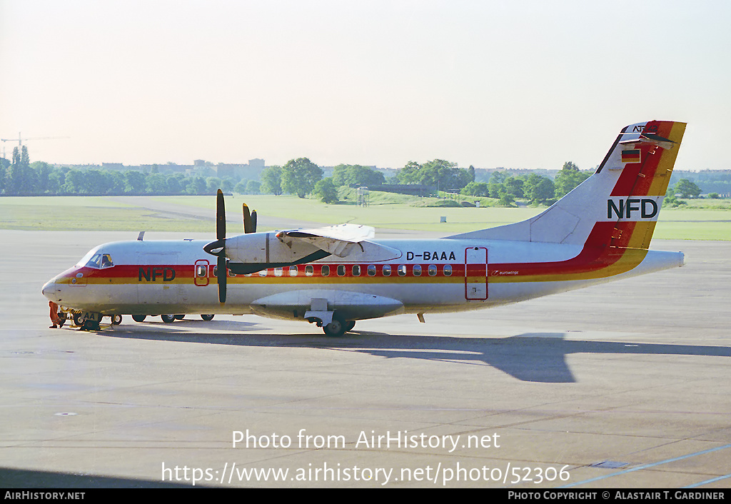 Aircraft Photo of D-BAAA | ATR ATR-42-300 | NFD - Nürnberger Flugdienst | AirHistory.net #52306