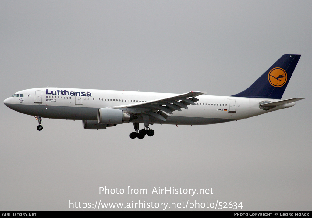 Aircraft Photo of D-AIAI | Airbus A300B4-603 | Lufthansa | AirHistory.net #52634