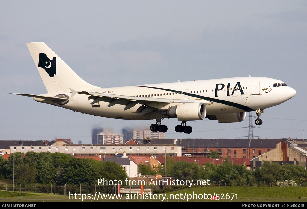 Aircraft Photo of AP-BEQ | Airbus A310-308 | Pakistan International Airlines - PIA | AirHistory.net #52671