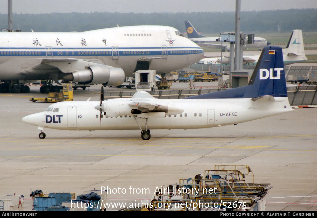 Aircraft Photo of D-AFKE | Fokker 50 | DLT - Deutsche Luftverkehrsgesellschaft | AirHistory.net #52675