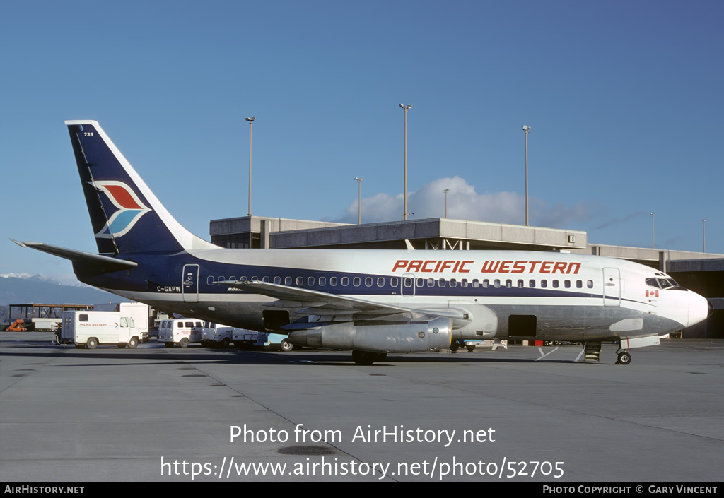 Aircraft Photo of C-GAPW | Boeing 737-275 | Pacific Western Airlines | AirHistory.net #52705