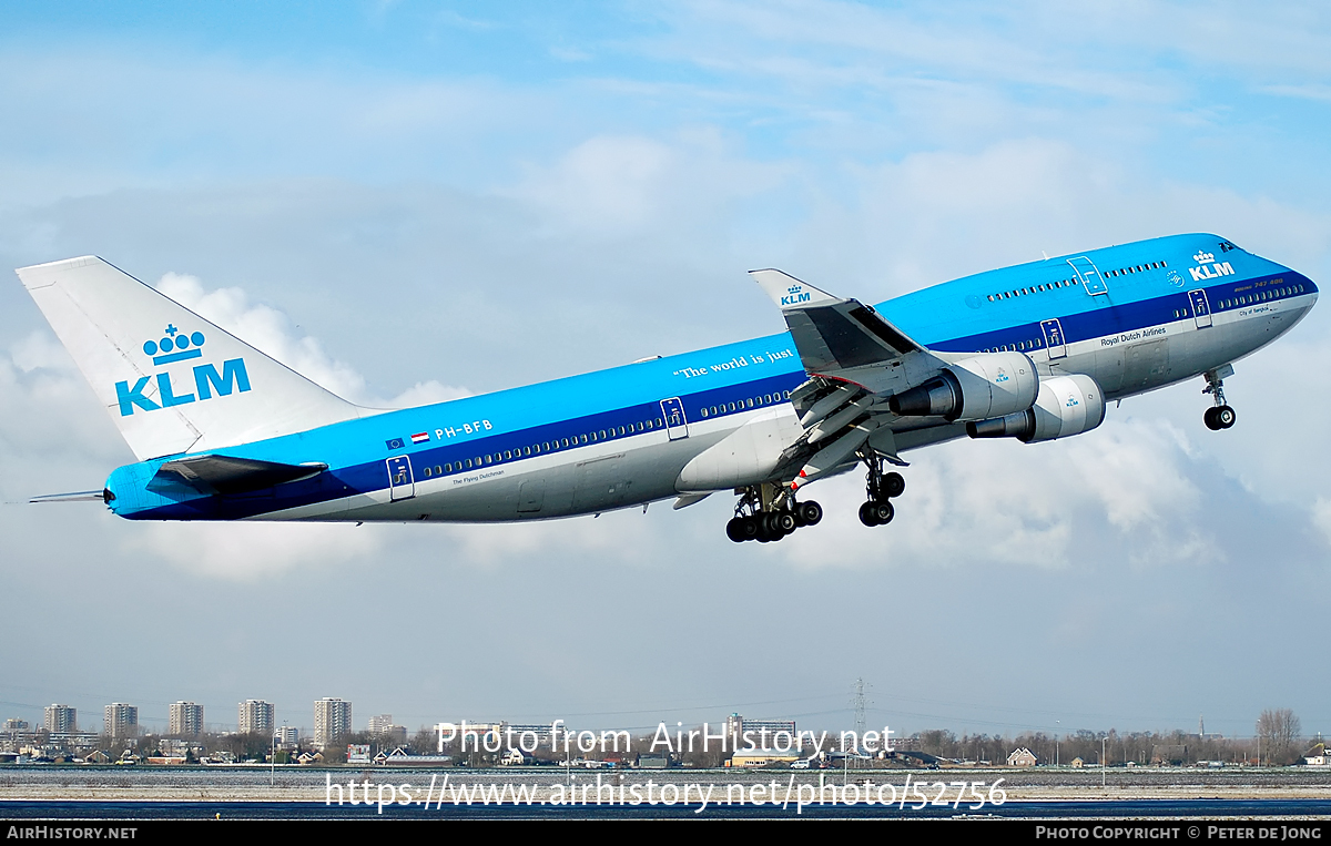 Aircraft Photo of PH-BFB | Boeing 747-406 | KLM - Royal Dutch Airlines | AirHistory.net #52756