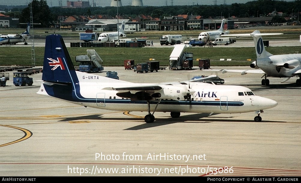 Aircraft Photo of G-UKTA | Fokker 50 | Air UK | AirHistory.net #53086