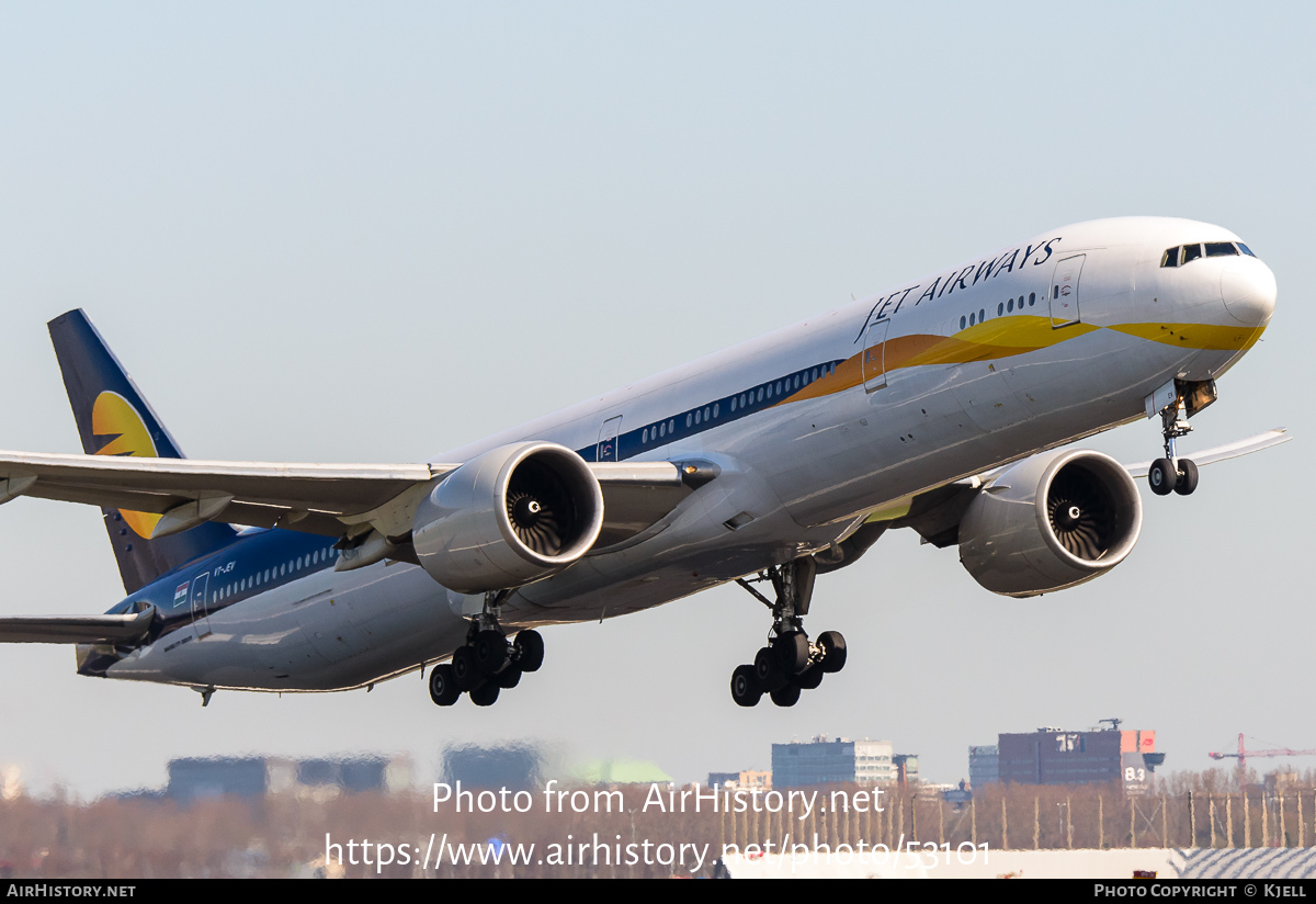 Aircraft Photo of VT-JEV | Boeing 777-35R/ER | Jet Airways | AirHistory.net #53101