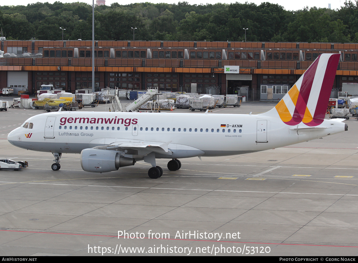 Aircraft Photo of D-AKNM | Airbus A319-112 | Germanwings | AirHistory.net #53120