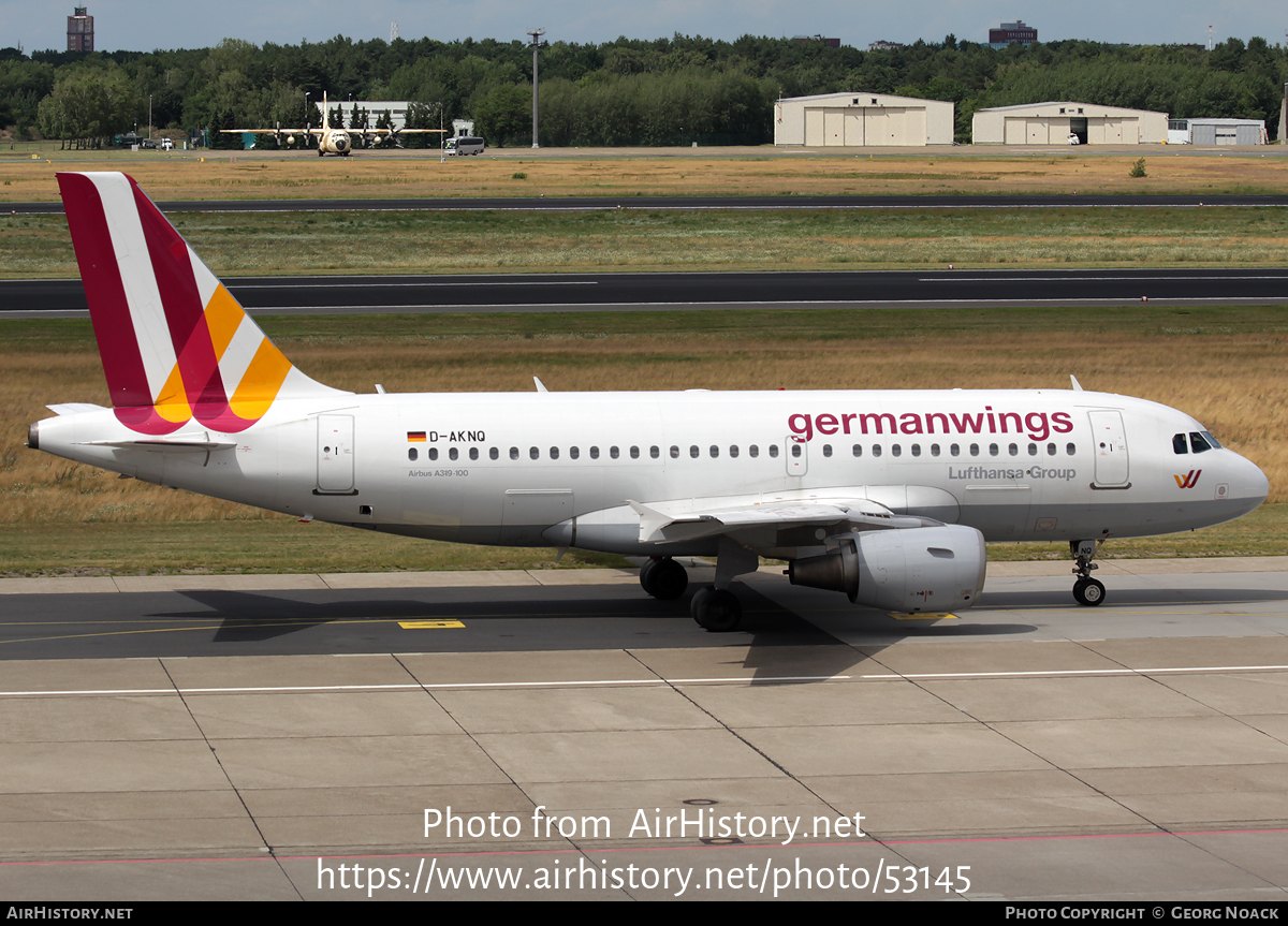 Aircraft Photo of D-AKNQ | Airbus A319-112 | Germanwings | AirHistory.net #53145