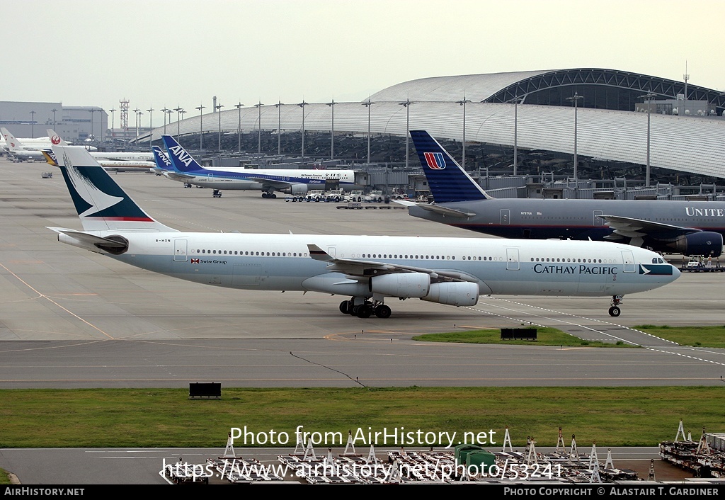 Aircraft Photo of B-HXN | Airbus A340-313 | Cathay Pacific Airways | AirHistory.net #53241