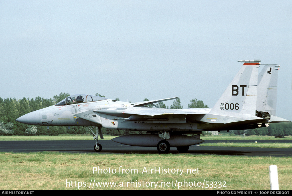 Aircraft Photo of 80-0006 / AF80-006 | McDonnell Douglas F-15C Eagle | USA - Air Force | AirHistory.net #53332