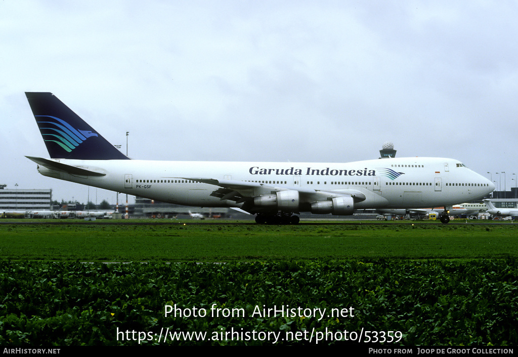 Aircraft Photo of PK-GSF | Boeing 747-2U3B | Garuda Indonesia | AirHistory.net #53359