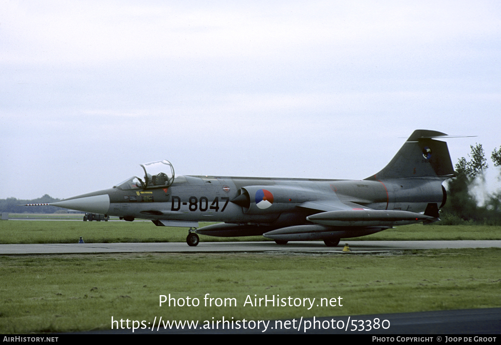 Aircraft Photo of D-8047 | Lockheed F-104G Starfighter | Netherlands - Air Force | AirHistory.net #53380