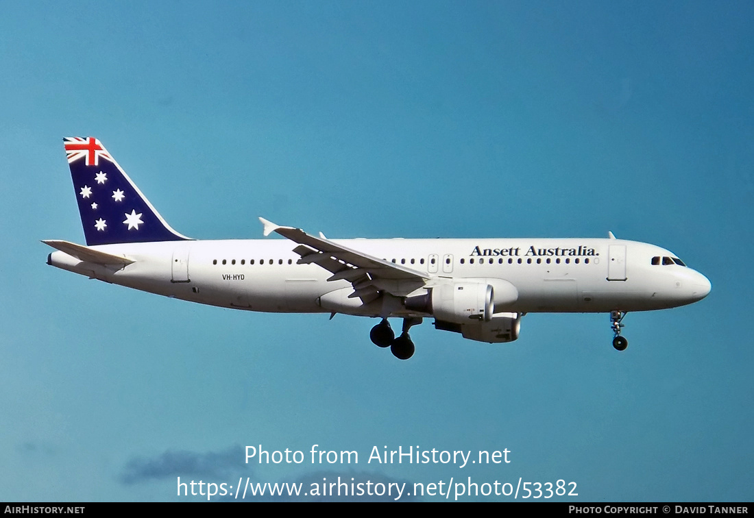 Aircraft Photo of VH-HYD | Airbus A320-211 | Ansett Australia | AirHistory.net #53382