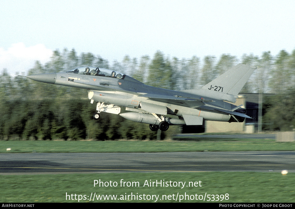 Aircraft Photo of J-271 | General Dynamics F-16B Fighting Falcon | Netherlands - Air Force | AirHistory.net #53398