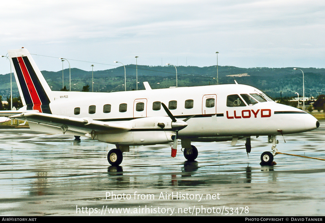 Aircraft Photo of VH-PGS | Embraer EMB-110P1 Bandeirante | Lloyd Aviation | AirHistory.net #53478