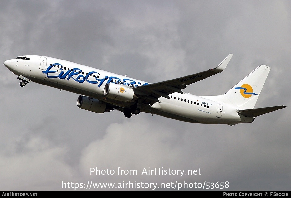 Aircraft Photo of 5B-DBX | Boeing 737-8Q8 | Eurocypria Airlines | AirHistory.net #53658