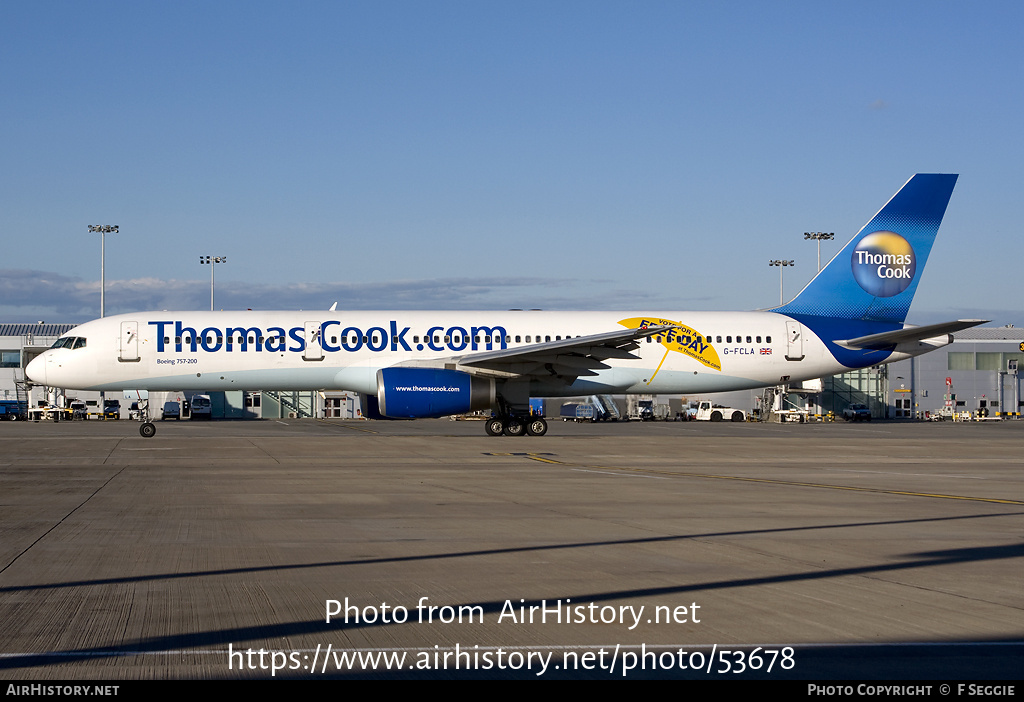 Aircraft Photo of G-FCLA | Boeing 757-28A | Thomas Cook Airlines | AirHistory.net #53678