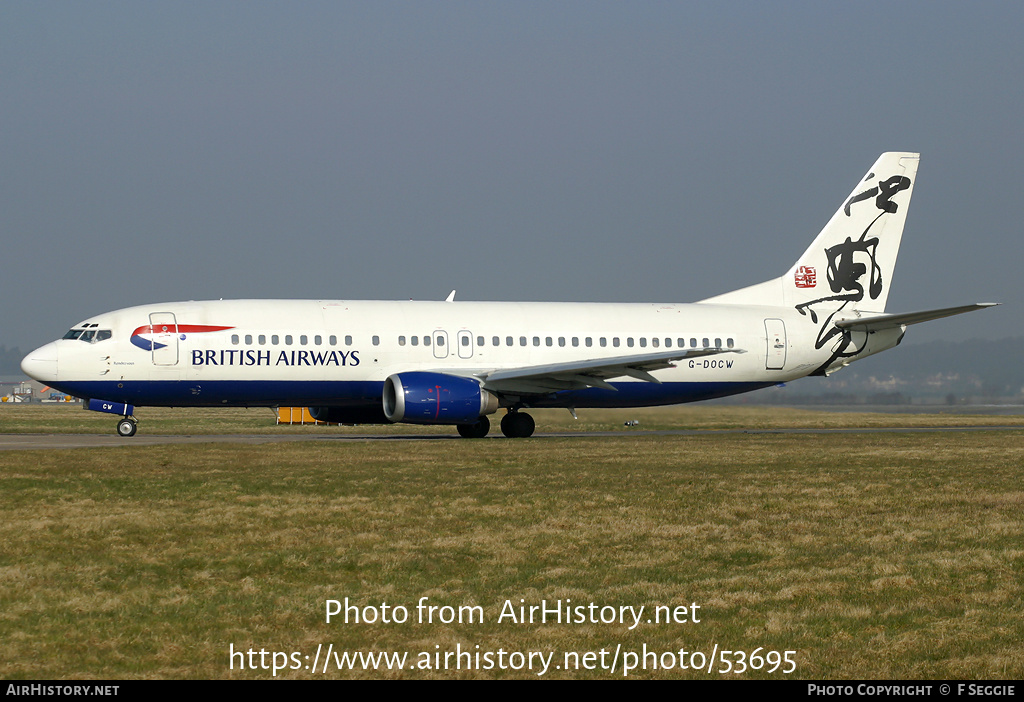 Aircraft Photo of G-DOCW | Boeing 737-436 | British Airways | AirHistory.net #53695