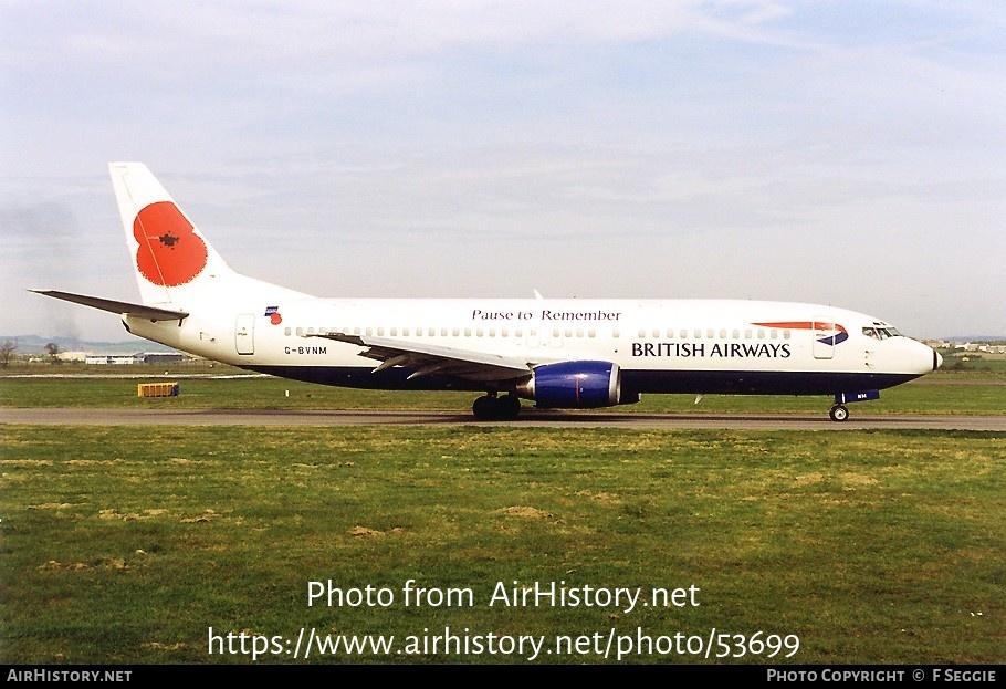 Aircraft Photo of G-BVNM | Boeing 737-4S3 | British Airways | AirHistory.net #53699