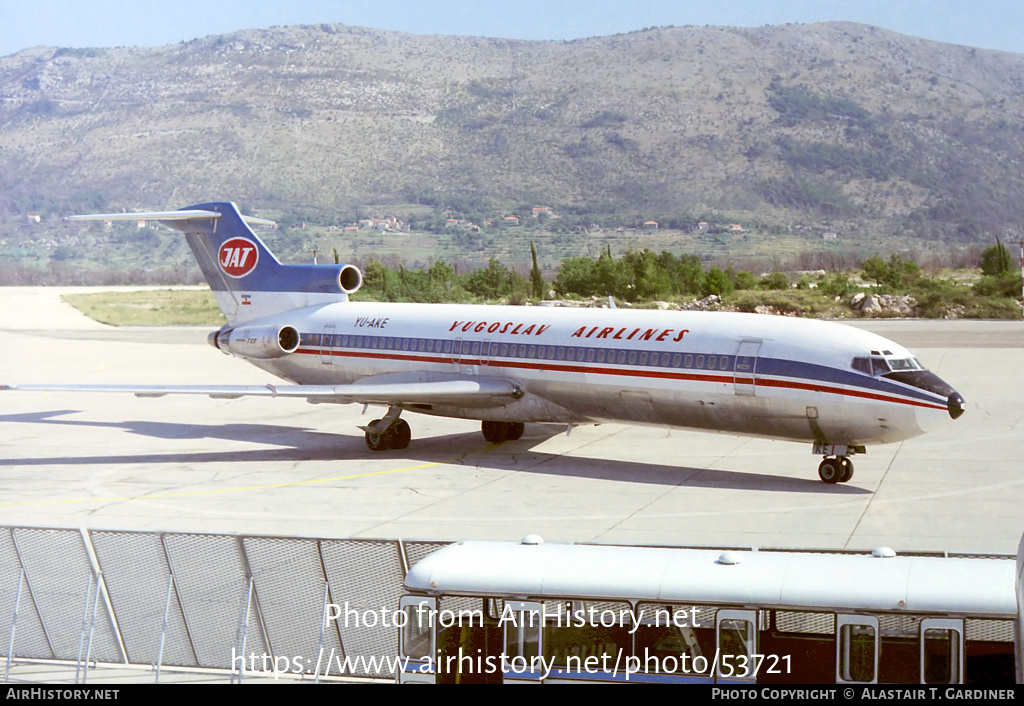 Aircraft Photo of YU-AKE | Boeing 727-2H9/Adv | JAT Yugoslav Airlines - Jugoslovenski Aerotransport | AirHistory.net #53721