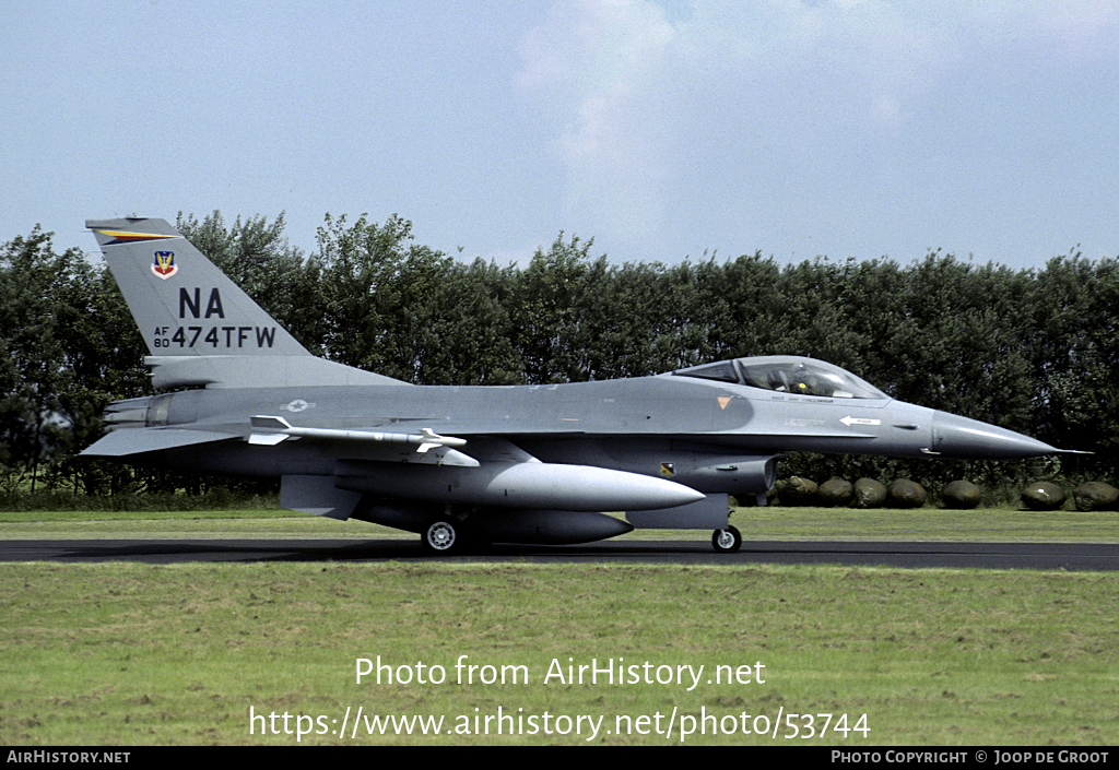 Aircraft Photo of 80-0474 / AF80-474 | General Dynamics F-16A Fighting Falcon | USA - Air Force | AirHistory.net #53744